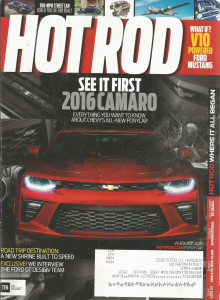HOT ROD 2015 AUG - V10 MUSTANG II, '16 CAMARO, Z06 vs CALLAWAY, SS TEST